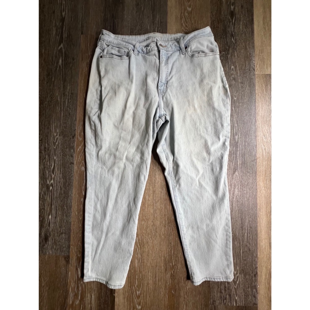 Old Navy O.G. Straight‎ Jeans Womens 18 Light Wash High Rise Curvy Denim